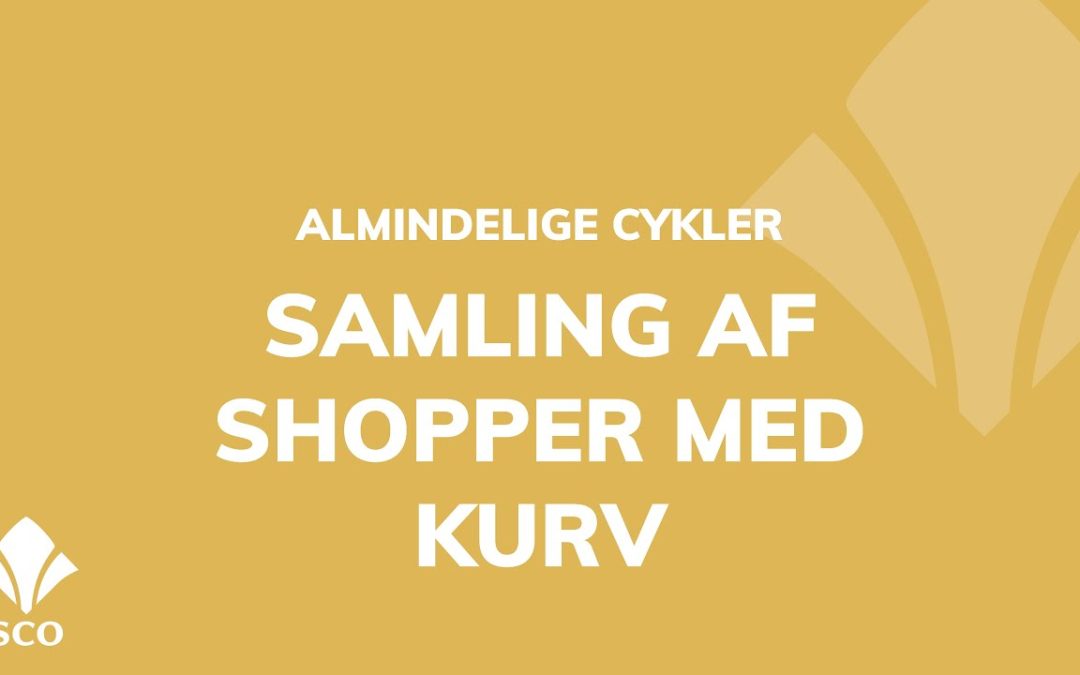 Samling af shoppercykel med kurv