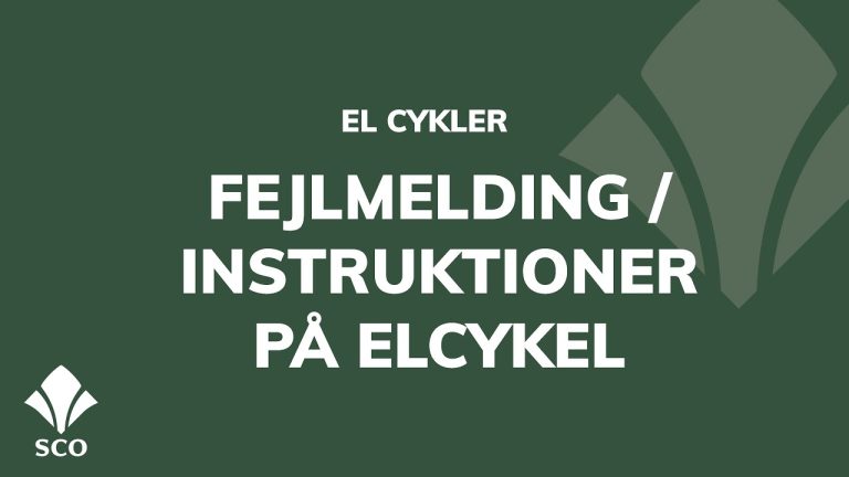 Videoguide: Fejlmelding på elcykel