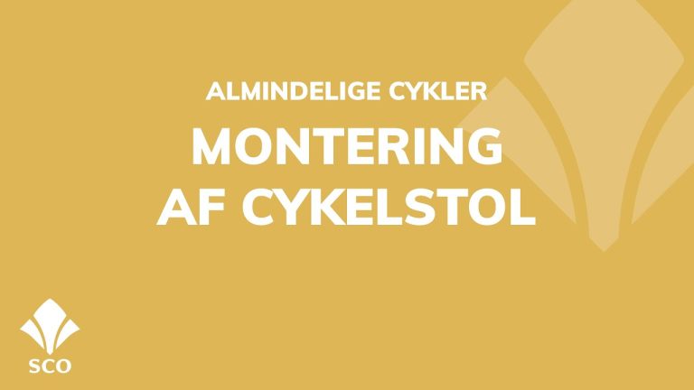 Videoguide: Montering af cykelstol på stellet